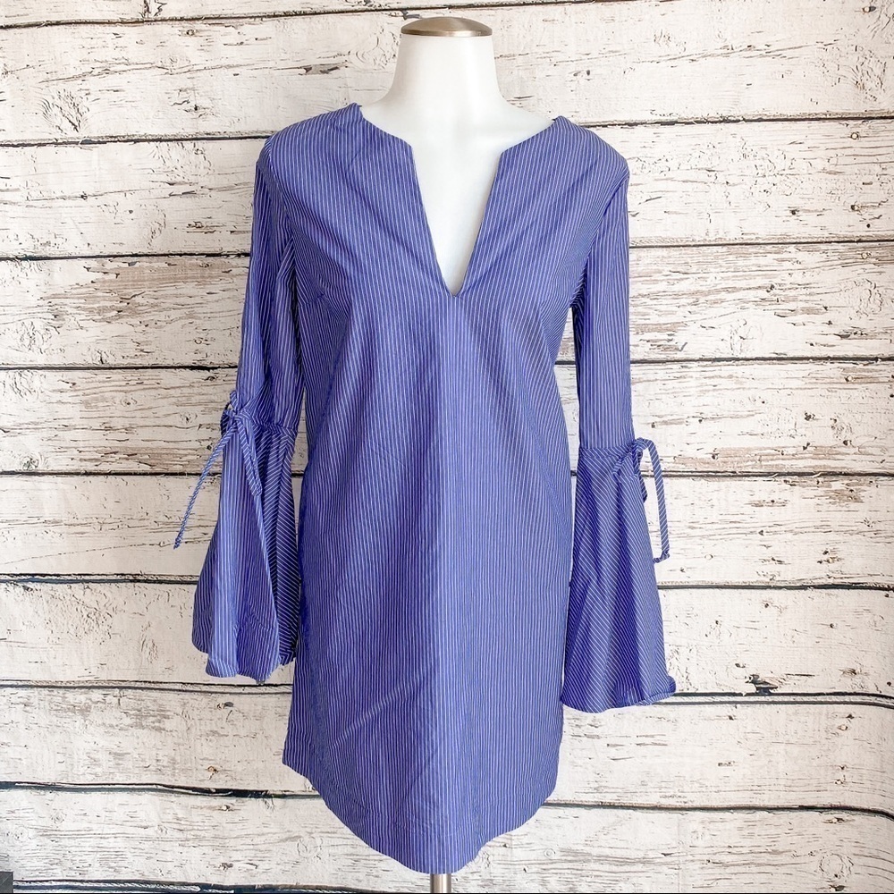Socialite blue/white pinstripe dress